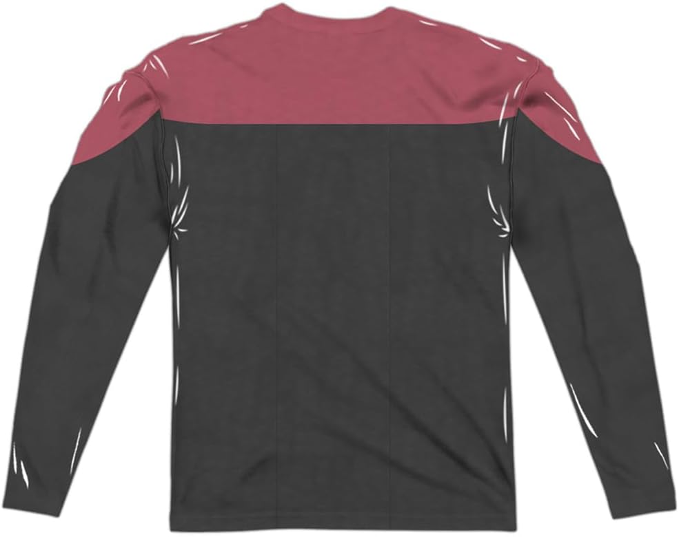 Star Trek Voyager Uniform Costume Collection 100% Polyester Adult Long Sleeve Costume T Shirt for Men & Women