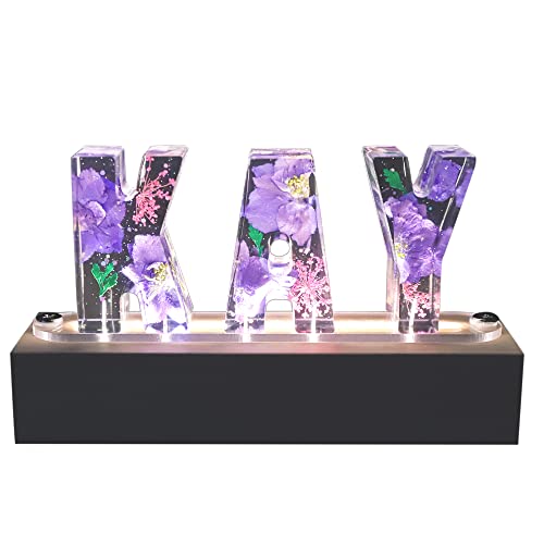 Wohostly Personalisierte Getrocknete Blumen Namenslicht Benutzerdefinierte...