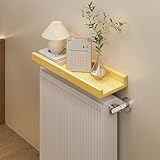 Leaceuv Balda Radiador,Estante Radiador,Maciza de Pino,Soporte radiadors Pared,Cubre-Radiadores Flotantes Modernos,Capacidad de Carga 30 Kg,para Salón,Dormitorio,Pasillo(Natural,30x15cm/11.8x5.9in)