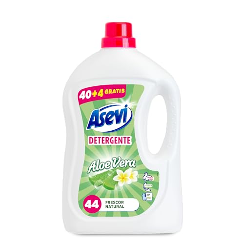 Asevi Detergente Líquido para Lavadora Aloe Vera - Detergente para Ropa Blanca y de Color con Fórmula Concentrada - Frescura Natural para una Ropa Limpia y Perfumada - 42 Lavados