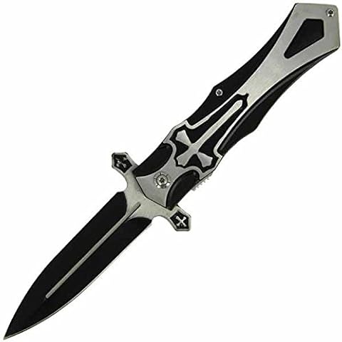 g8ds® Kruzifix Taschenmesser Einhandmesser Outdoor Hackmesser Camping Movie Vampirabwehr Cover