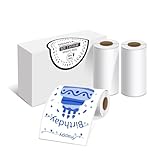 ORGSTA Etiketten Selbstklebend Klebeetiketten Aufkleber Beschriften Beschriftungsetiketten Selbstklebende Sticker Labels Weib 57mm x3M, 3 Rollen für S002