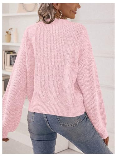 SOLY HUX Women's V Neck Sweater Long Sleeve Shirts Pullover Knit Tops Fall Clothes3