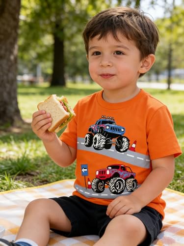 Funnycokid Toddler Boys Shirts Kids Tshirt Truck Tees 4T 5T Clothes - image 6