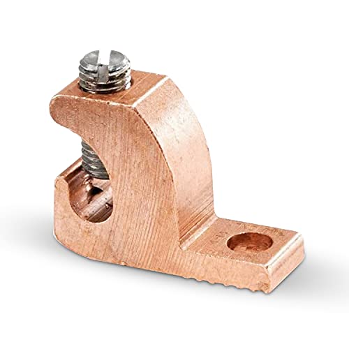 OhLectric OL-43473 Lay-in Connector - Made with High Conductivity Copper Alloy - Copper Conductor Lay-in Connector - Ideal for Grounding Swimming Pool and Conduits - 4-14 Wire Range, Pack of 1