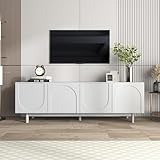 smart tv 56 cm Espace de rangement polyvalent : chaque porte cache un espace avec une plaque d'insertion réglable. Elle peut être réglée en hauteur selon vos besoins pour ranger des objets de différentes tailles. Ainsi, votre espace de vie reste toujours bien rangé et organisé.