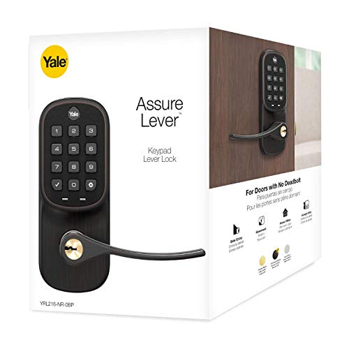 Image of Yale Assure Lever, Touchscreen Keypad Door Lever (for Doors with no deadbolt) - Keyless Entry with pin Code Unlocking and one-Touch or Auto-Locking - Oil Rubbed Bronze