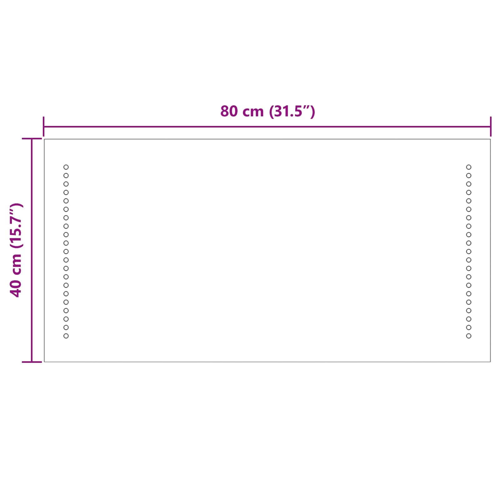 Rahmenloser LED-Badezimmerspiegel 80x40 cm mit 120 LEDs/m, Wandmontage, gehärtetes Glas, modernes Design, sanfte Beleuchtung, integrierter Schalter, ideal für Bad, Schminken, Hautpflege
