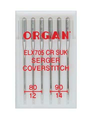 Organ Needles Needles Plastic Box, Silver, 80/90 Größe