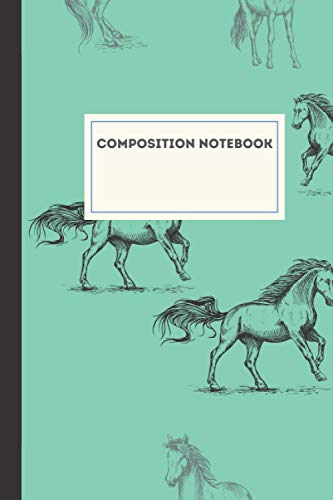 Composition Notebook: Composition Notebook: Pretty Wide Ruled Paper Notebook Journal | Cute Horse for Teens Kids Students Girls for Home School College for Writing