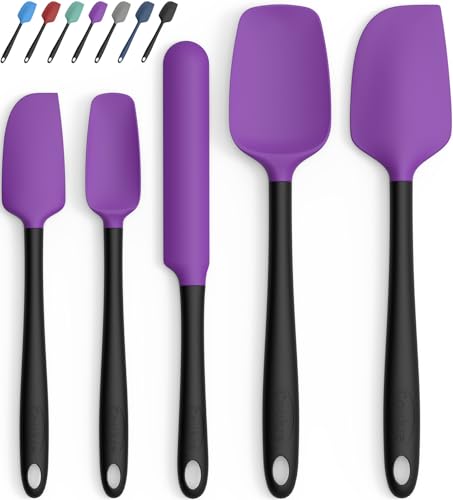 Coukre Silicone Spatula Set of 5,High Temperature Resistant, Food Grade