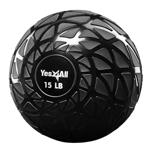 Yes4All Slam Balls 10-40lb Medicine Ball Weight Durable PVC Sand Filled Workout Dynamic Medicine Ball for Core Strengthen