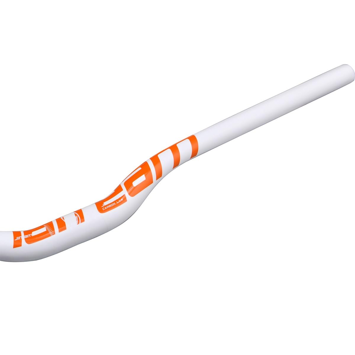 Guidon de VTT en fibre de carbone, rehausseur de 31,8 mm, compatible avec les tailles 580/600/620/640/660/680/700/720/740/760 mm (couleur : orange, taille 760 mm)