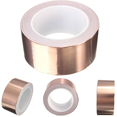 Preisvergleich Produktbild Drillpro 20M EMI Kapton Tape Klebeband Selbstklebend Abschirmband Kupferfolie Kupferband 50mmx20M