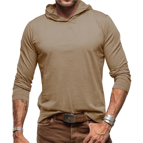 Men Long Sleeve Lightweight Hoodie Hooded Sun Shirt Rash Guard Long Sleeve Fishing Clothes Shirts Plain Tshirt