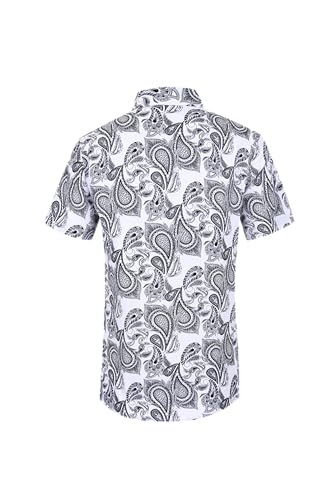 Men's Premiere Designer Fashion Dress Shirt Casual Shirt Woven Short Sleeve Button Down Shirt2