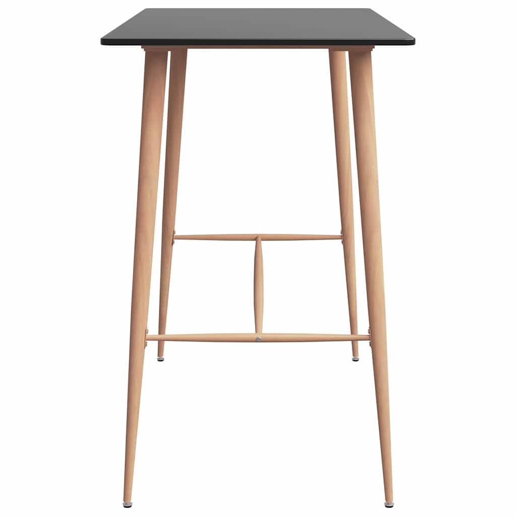 7-TLG. Bar-Set Schwarz Weiß mit Bartisch & 6 Barhockern