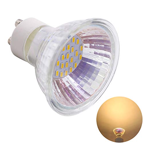 Xindaxin® - Bombilla LED (GU10, 1,5 W, 150 lúmenes, 2800 K, luz blanca cálida, sustituye a bombillas halógenas de 15 W, 1 unidad) Cover