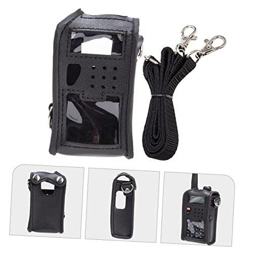 KONTONTY Estojo De Couro Walkie Talkie Suporte Suporte Para Serviço Pesado Coldre Universal Pu Bolsa