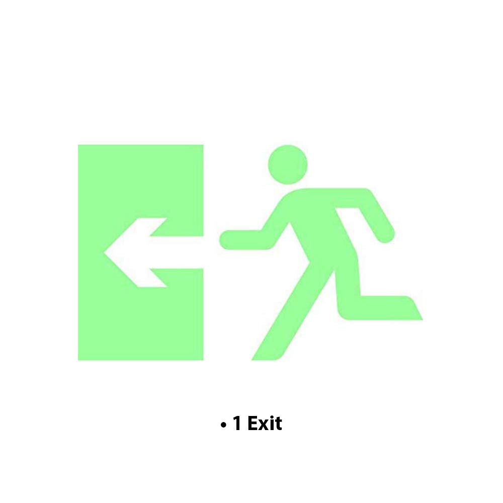 Glow in The Dark Wall Sticker Exit Symbol - 15 x 25cm, Exit1, 15x25 - Image 2