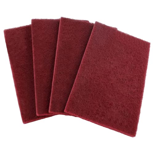 HARSKIYER 4 Pcs 4.7 x 7.9 Inch General Purpose Scuff Pads 7447 Very Fine Sanding Hand Pads for Scuffing Scouring Sanding Paint Primer Prep Adhesion Scratch Surface Preparation for Car Craft