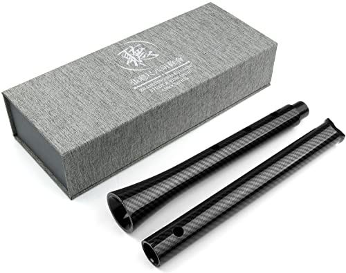 Carbon Fiber Effct Traditional Musical Instrument D Key 5 Hole 1.8 Shakuhachi With Box #TOP8