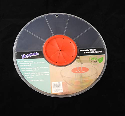 12" Mixing Bowl Splatter Guard BPA FREE Fits Most Hand and Electric Mixers