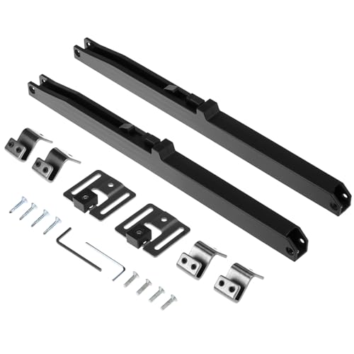 QWORK Barn Door Soft Close Kit Hole-Free Version Compatible for Single Doors Weighing 88-132 lbs Easy Installation with Attached Hook and Hex Wrench