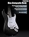Tostar 39 Inch Full Size Electric Guitar Kit For Beginners And Adults,SSS Pickup Stratocaster Guitarra Electrica Set Includes Tremolo Bridge,Amp,Strings,Stand,Case Bag, Birthday Holiday Gifts, Black