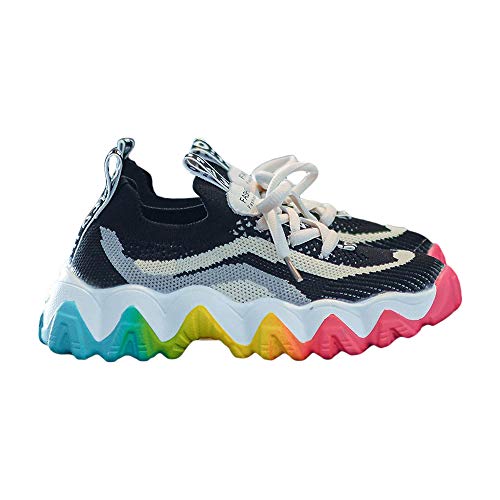 Image of Hopscotch Unisex-Baby Mesh Lace Up Athletic Shoes in Black Color
