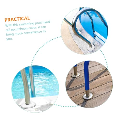 Cubiertas para pasamanos de piscina de acero inoxidable escudos protectores de escalera 7