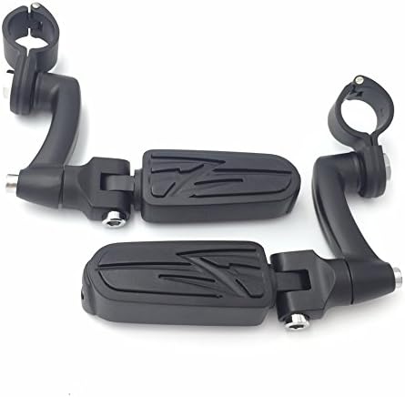 SMT-Kit de montaje de clavijas ajustables color negro, estilo relámpago, reposapiés compatible con H-D Sportster 883 1200 Street Bob Softail CVO