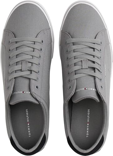 Tommy Hilfiger Herren Vulcanized Sneaker Long Lace Low Top, Grau (Universal Grey), 44 – Ansicht 6