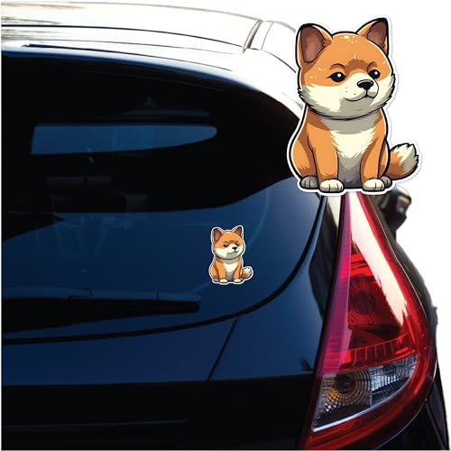 Image of Yoonek Graphics Shiba Inu Dog Vinyl Decal Sticker for Car, Laptop, Tumbler, More. #001611