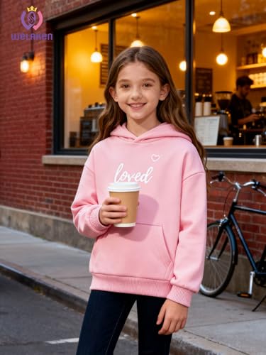 Image of WELAKEN Sweatshirts for Girls Toddler & Kids II Little Girl's Pullover Tops Sweaters & Hoodies