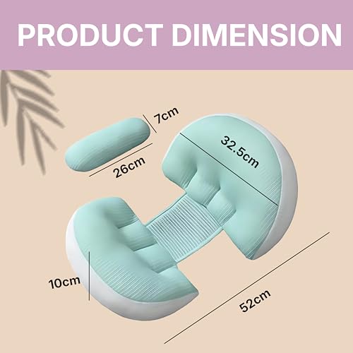 Image of OBABY Pregnancy Pillow - Adjustable U Shaped Pregnancy Pillow for Belly and Back Support, Maternity Body Pillow for Side Sleeping, Compact Pregnancy Support Pillow for Comfort.