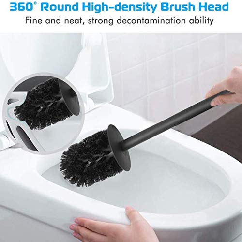 Stainless Steel 304 Rubber Painted Black Toilet Brush Cleaning Tool Holder With Toilet Brush #TOP3