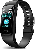 Fitness Tracker - Activity Tracker with Heart Rate Monitor - Fitness Watch IP68 Waterproof Smart Watch with Step Counter - Pedometer Watch for Kids Women and Men