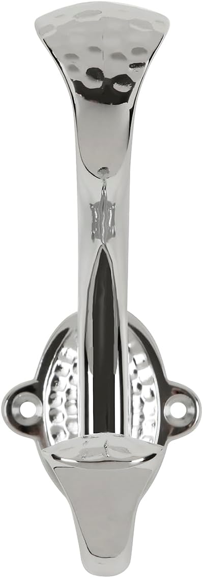 Hickory Hardware Craftsman Collection Hook 1-3/8 Inch Center to Center Chrome Finish (5 Pack)