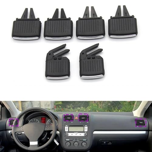 Kit réparation pour grille d'aération de climatisation VW Golf 5 Jetta Front 4PCS 1KD819703 - 3