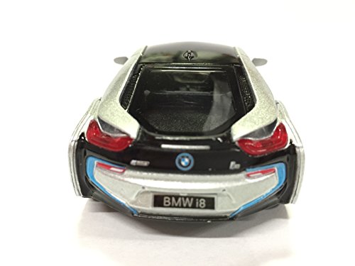 Kinsmart Bmw I8 Gray 5" 1:36 Scale Die Cast Metal Model Toy Car W/Pullback Action #TOP2