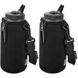 Beautyflier 2pcs Neoprene Sleeve for Nalgene Water Bottles, Compatible with Nalgene 32 oz Wide Mouth Water Bottles, Prevents Condensation, Insulates Beverages Bottle Carrier for Backpack, Hiking, Gym