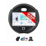 Android 14 Autoradio Double Din per BMW Mini 2014-2020, Schermo QLED 2K HD 9 Pollici Lettore Multimediale Auto, Carplay Wireless/Bluetooth 5.0/FM AM DAB+, RDS SWC/DVR & CAM(X40plus)
