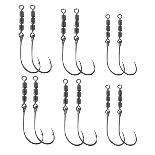 12 pezzi Ami da Pesca Rotanti, Rig Hook Ami da