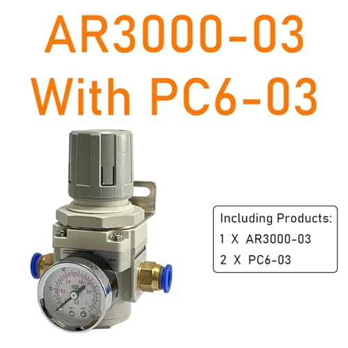 Manomètre réglable sur régulateur de pression d'air 1/4'' AR3000-03 - 2