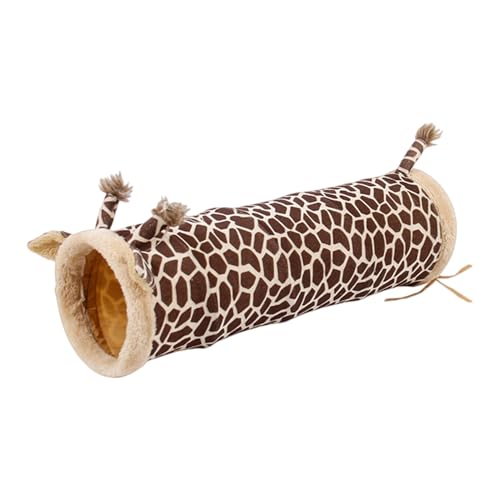 Tunnel für Kaninchen, faltbares Spielzeug – Design Giraffe beheizter Tunnel | für Käfige zu Hause...