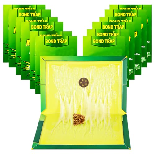 12 Pack Pest Trap Boards, Sticky Traps Glue Pads Multi Insects Sticky Traps Glue Pads Large Strong Sticky Trap Pad And Boards for Indoor Outdoor Home Kitchen Garden, 6 x 8.8 inch