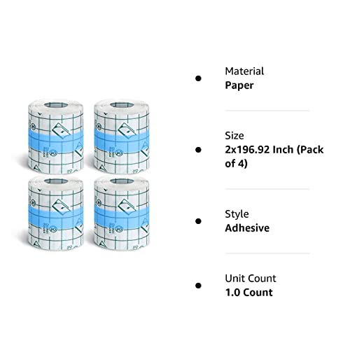 4 Rolls Transparent Stretch Adhesive Bandages Waterproof Clear Bandage Protective Adhesive Bandages Dressing Tape (2 Inch X 5.47 Yard) #TOP7
