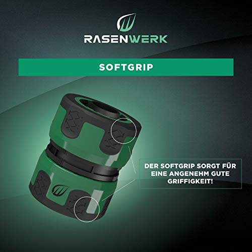 RASENWERK® - Repair connector 3/4 inch - water hose connector - accessories for garden hose - hose repair - pack of 2 - Image 4