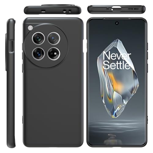 Image of Silicone Back Cover Case for OnePlus 12R 5G|Slim & Anti-Scratch|Camera Protection Back Cover Case for OnePlus 12R 5G -Black